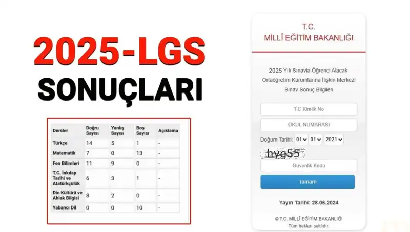 LGS Sınav Sonuçları 2025: Açıklama Tarihi ve Sorgulama Ekranı