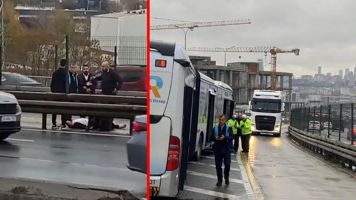 Esenyurt Metrobüs Durağında Panik Anları: Yolcu Hareket Halindeki Araçtan Düştü