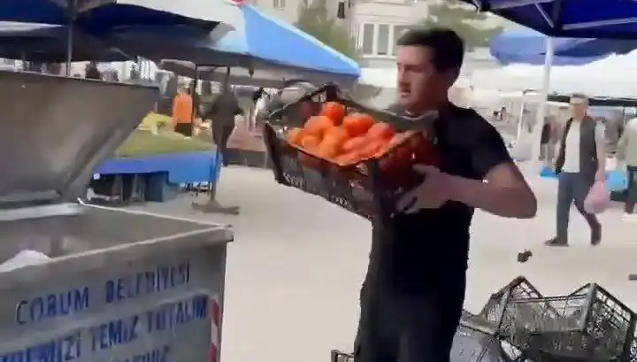 Domateslerini Çöpe Döken Pazarcıya Şok Edici Para Cezası Verildi