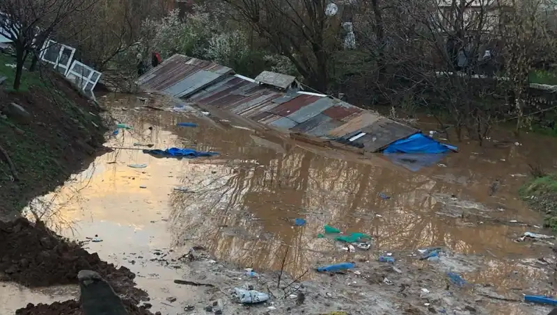 Bingöl'de Sağanak Yağışın Etkileri: Ahırlar Sular Altında Kaldı