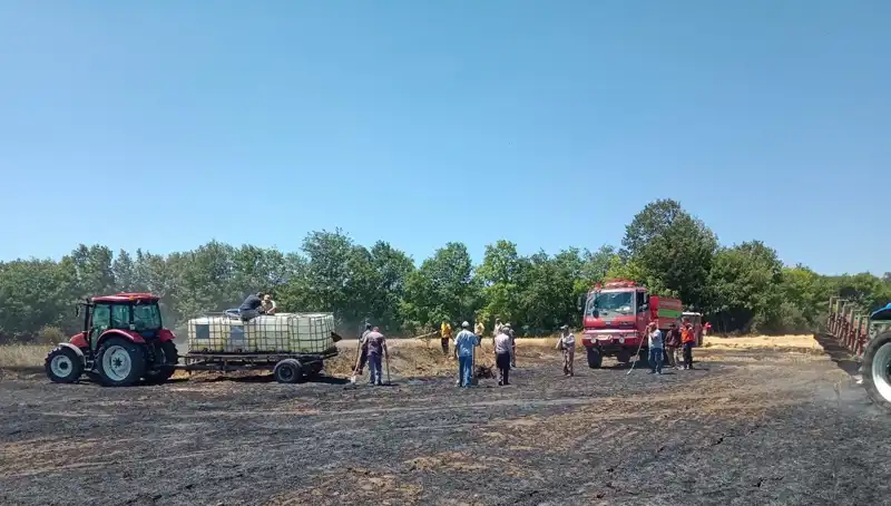 Buğday Tarlasında Yangın! Zarar Gören Alan 10 Dönümü Aşırı Tahrip Etti