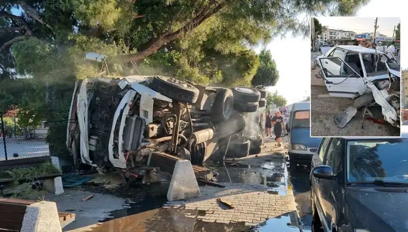Freni Patlayan Kamyon, Trafik Işığında Feci Kazaya Neden Oldu