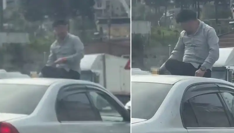 Trafik Canavarı: Otomobil Üzerinde Şaşkına Çeviren Açık Hava Alem Şovu!